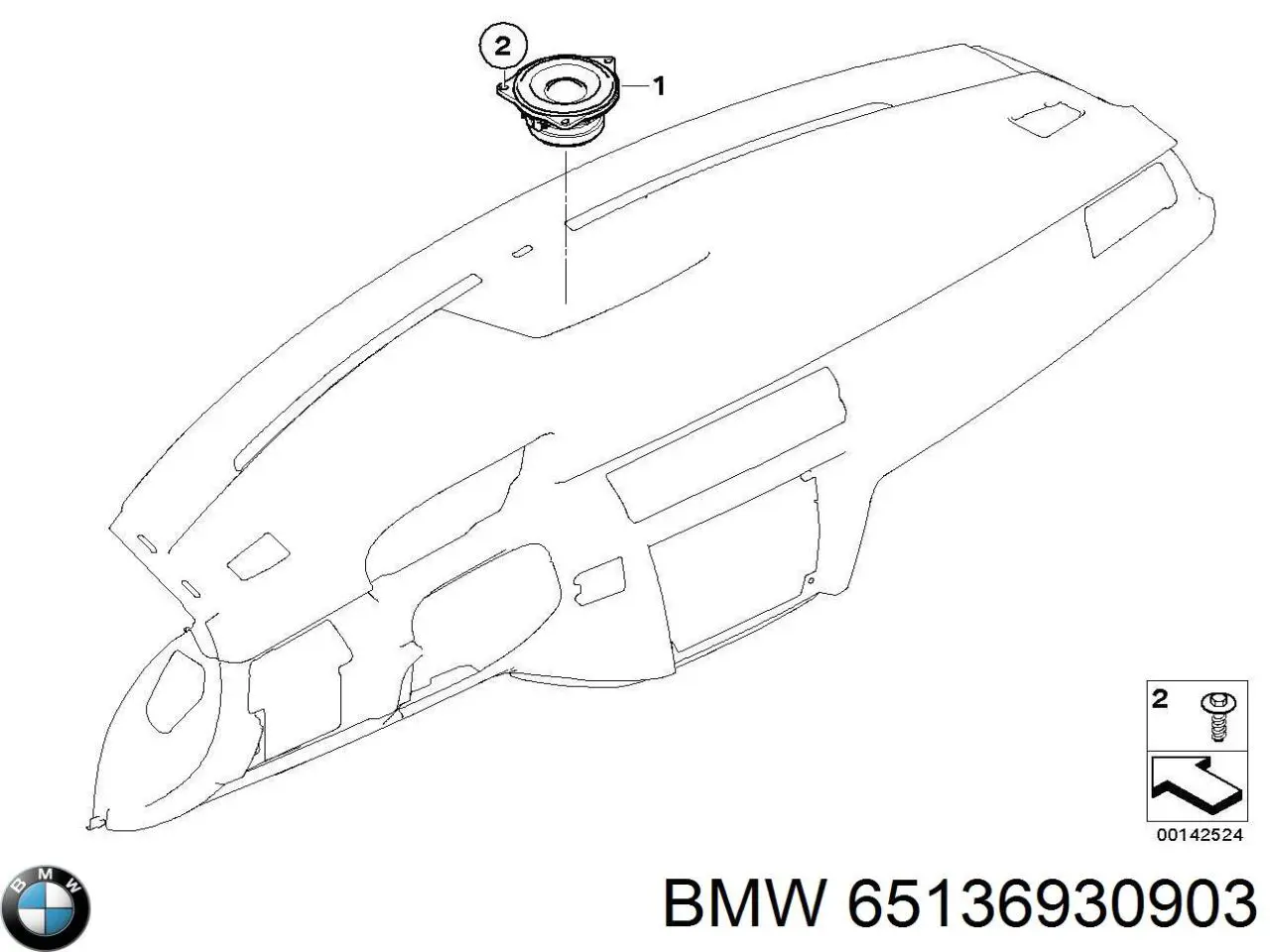 65136930903 BMW Динамік "торпедо"