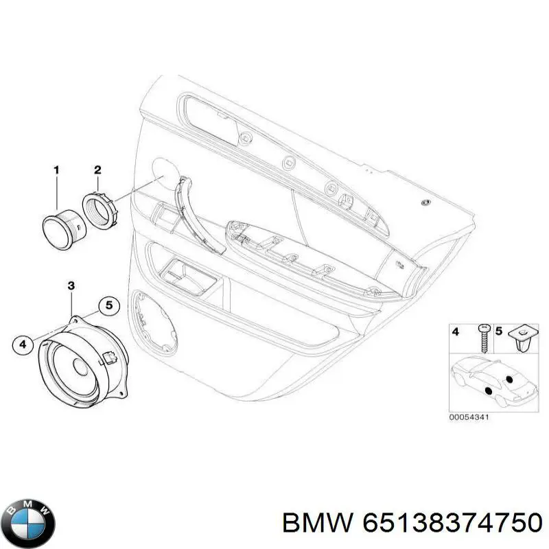 Динамік передньої двері BMW 65138374750 ціна, від 25.33 USD