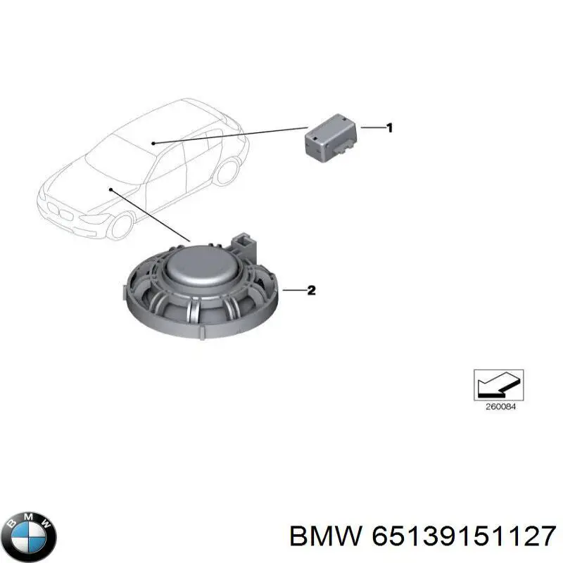Купити 65139151127 BMW Динамік задньої полиці