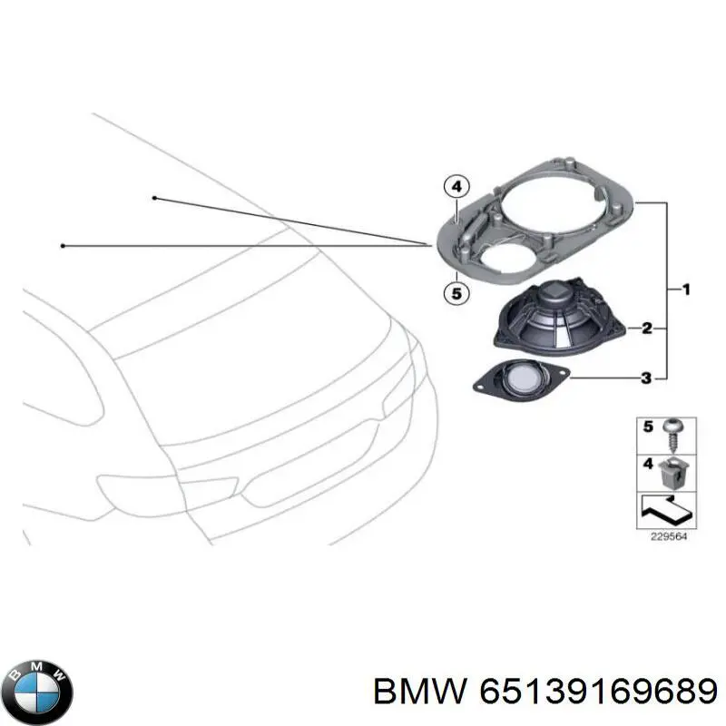 Динамік "торпедо" 65139169689 BMW