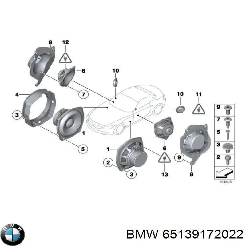 Динамік передньої двері BMW 65139172022 ціна, від 4.70 USD