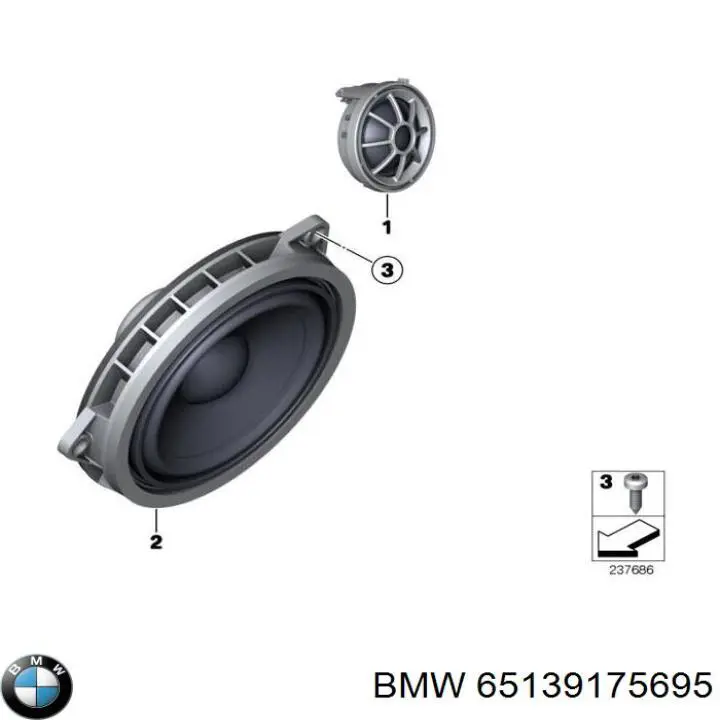 Динамік передньої двері BMW 65139175695 ціна, від 8.18 USD