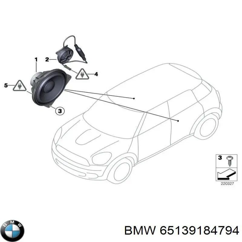 Купити 65139184794 BMW Динамік задньої полиці