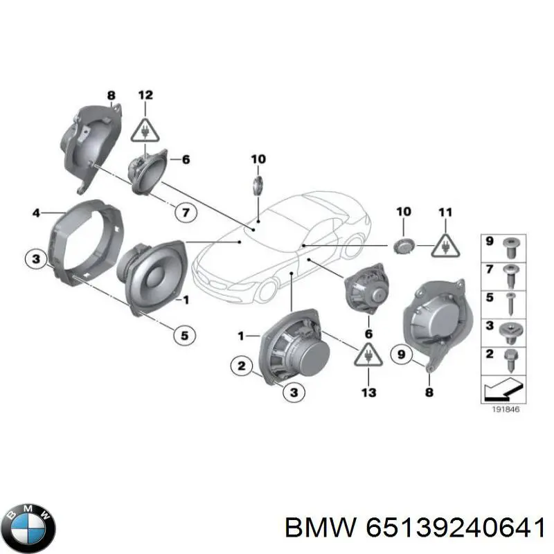 Динамік передньої двері BMW 65139240641 ціна, від 5.64 USD