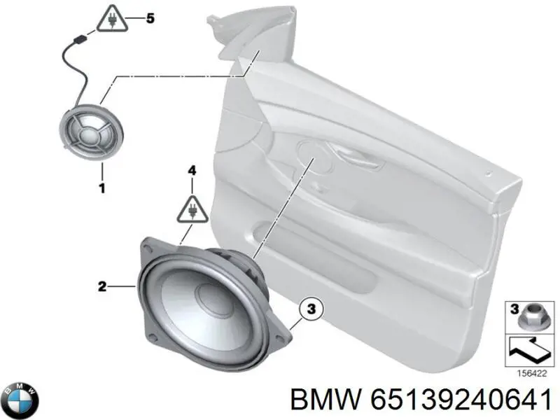 Динамік передньої двері 65139240641 BMW