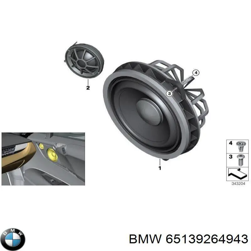 Купити 65139264943 BMW Динамік передньої двері