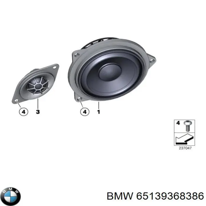 Динамік задньої полиці BMW 65139368386 ціна, від 39.87 USD