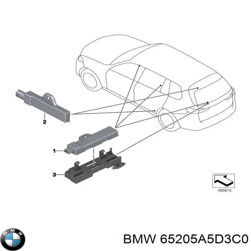 65205A5D3C0 BMW Антена на дах