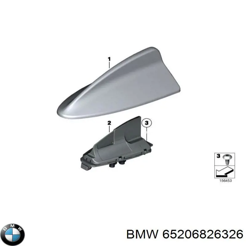 65206826326 BMW Антена на дах