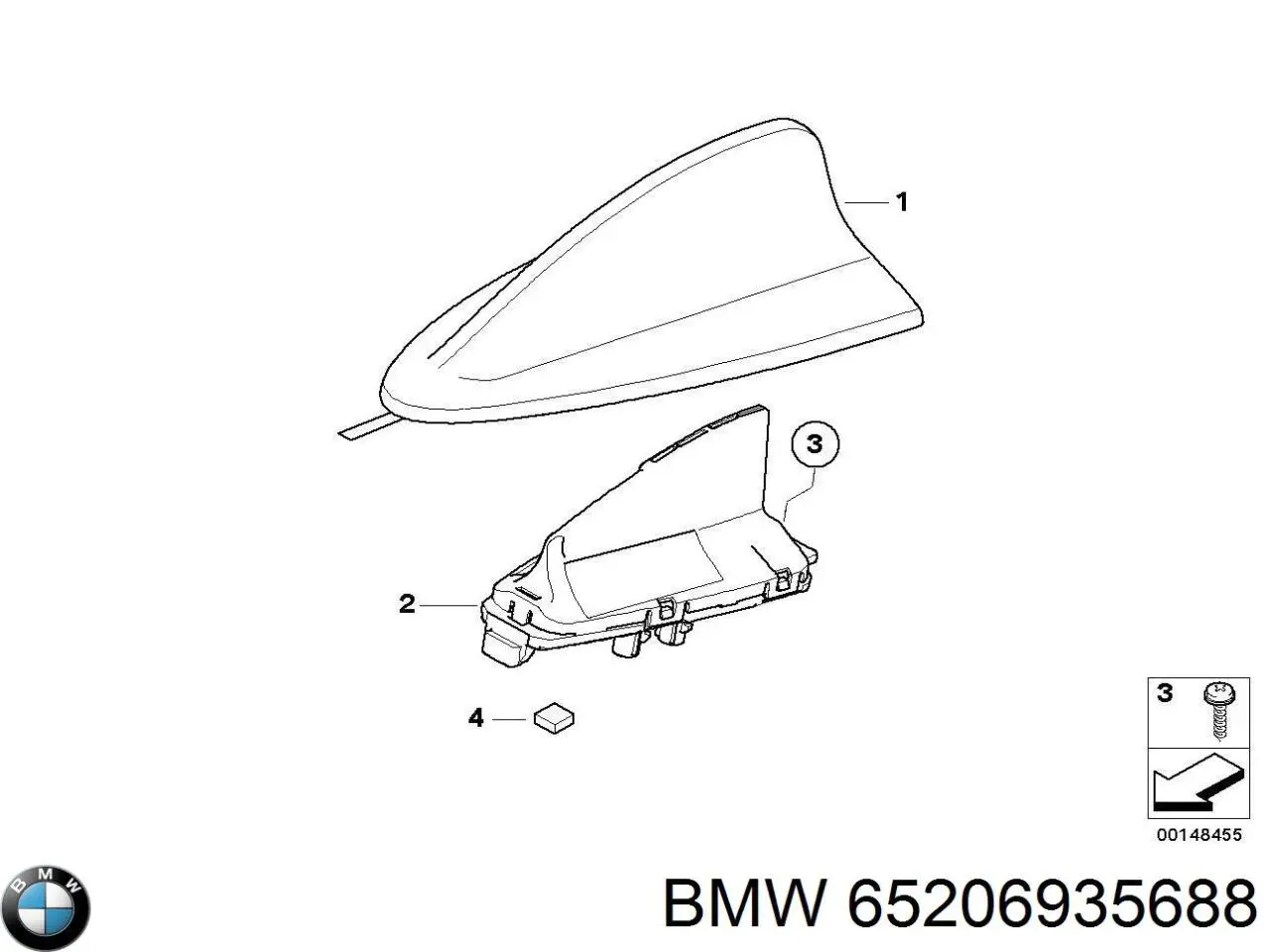 Антена BMW 65206935688 ціна, від 19.00 USD
