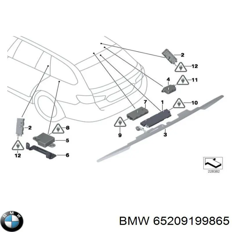  BMW 65209199865 ціна, від 12.67 USD