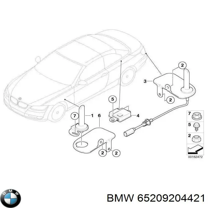 Підсилювач сигналу антени на BMW 1 (E81, E87)