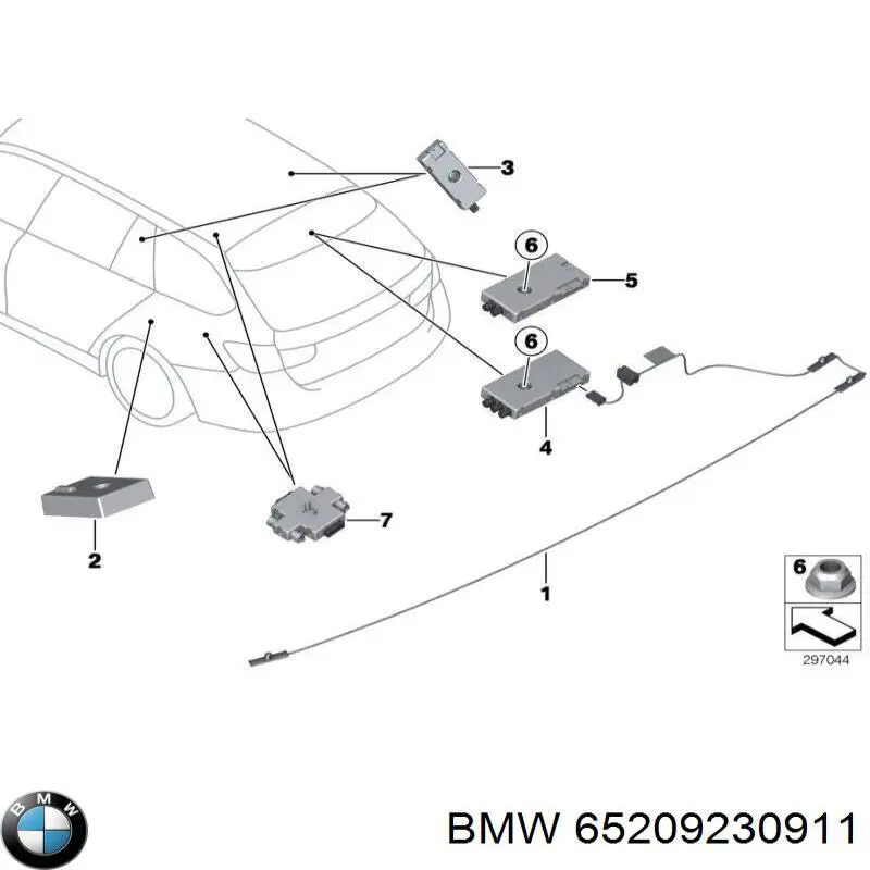 65209230911 BMW Підсилювач сигналу антени