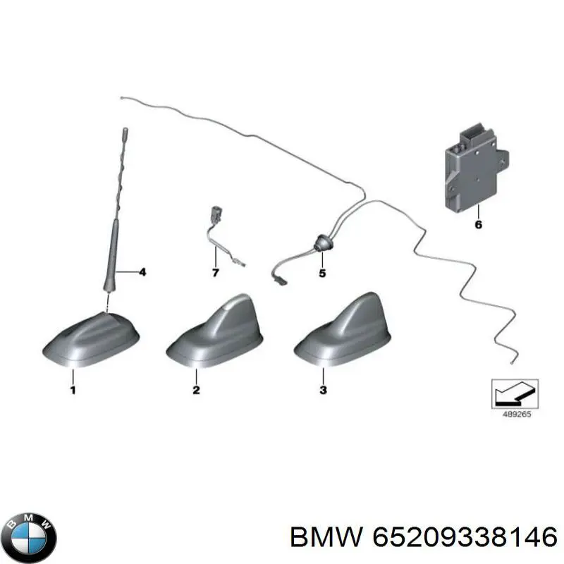 65208782597 BMW антена gps