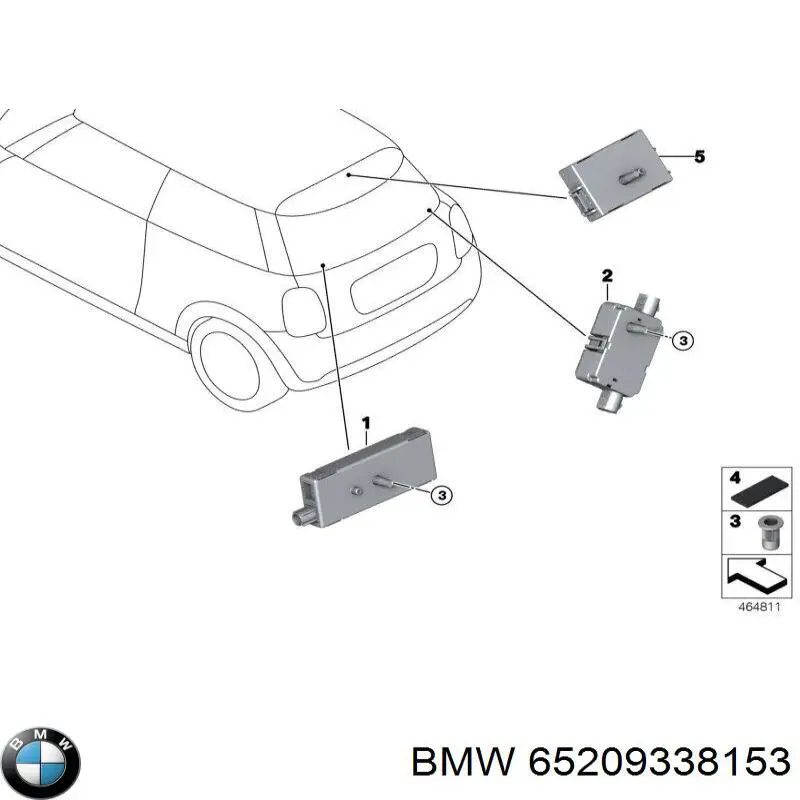  BMW 65209338153 ціна, від 60.80 USD