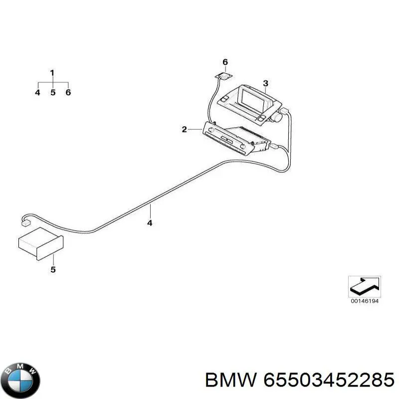 Дисплей бортового комп'ютера BMW 65503452285 ціна, від 126.55 USD