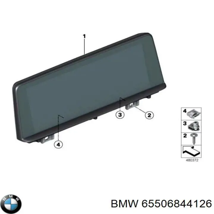 Дисплей бортового комп'ютера BMW 65508709339 ціна, від 349.82 USD