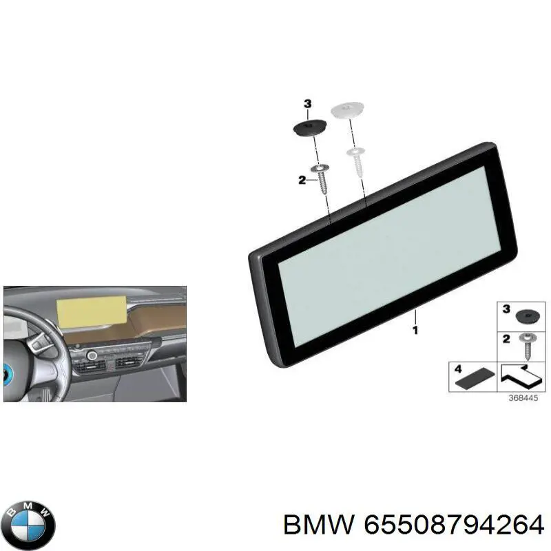 Дисплей бортового комп'ютера BMW 65508794264 ціна, від 798.17 USD