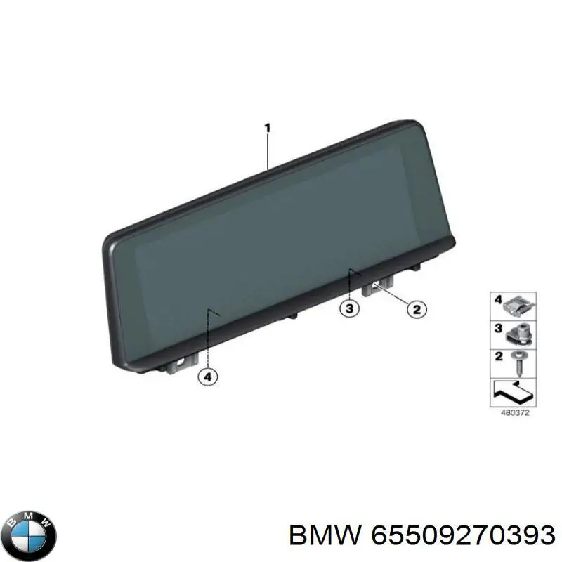 Дисплей бортового комп'ютера BMW 65509270393 ціна, від 12.67 USD