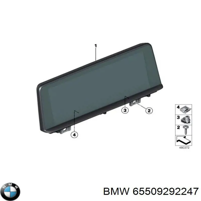 Дисплей бортового комп'ютера BMW 65509292247 ціна, від 54.48 USD