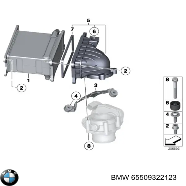Дисплей бортового комп'ютера BMW 65509322123 ціна, від 75.36 USD