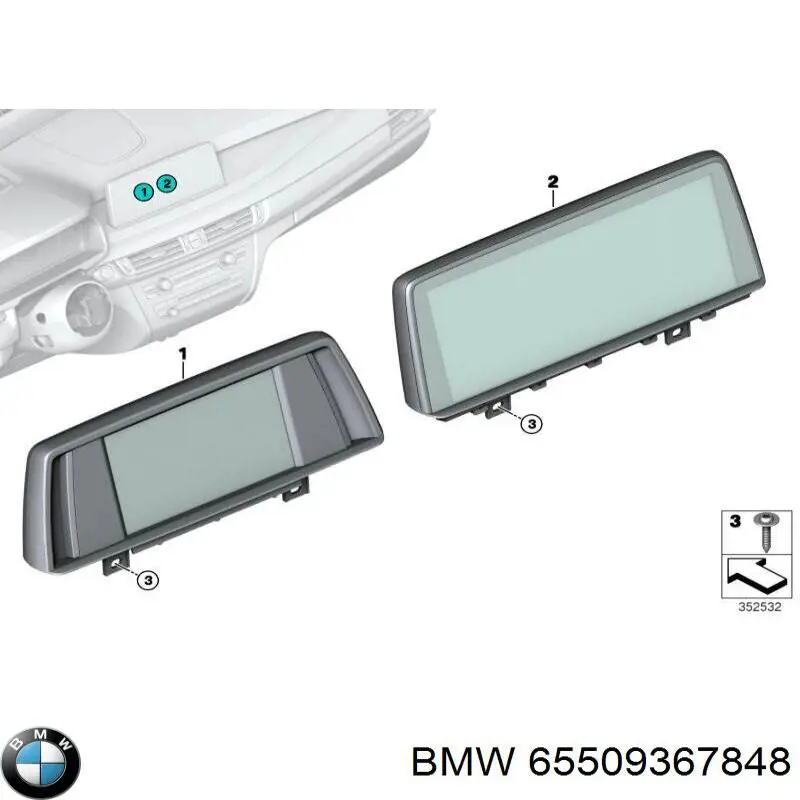Дисплей бортового комп'ютера BMW 65506816387 ціна, від 534.77 USD