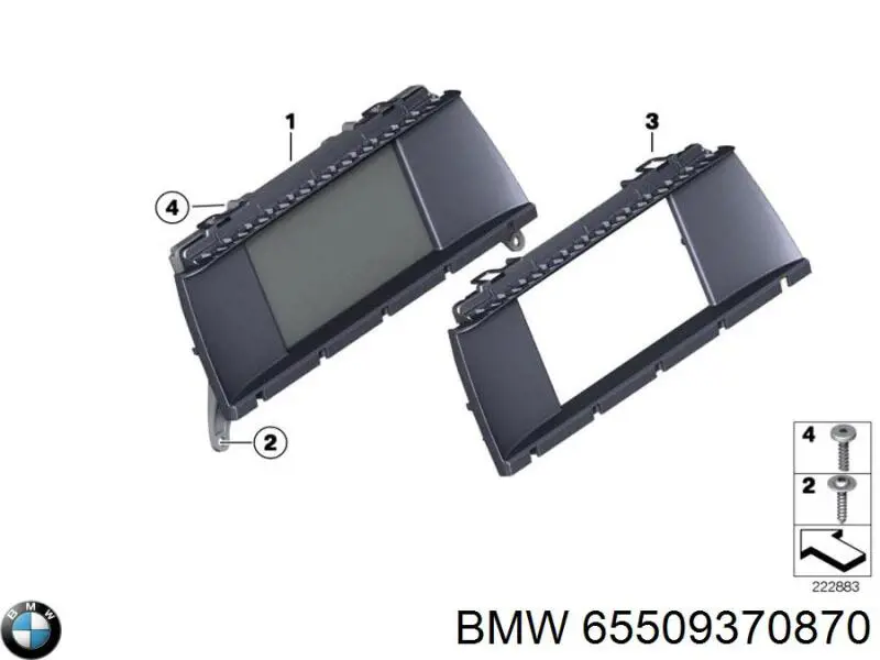 Дисплей бортового комп'ютера BMW 65509370870 ціна, від 126.69 USD