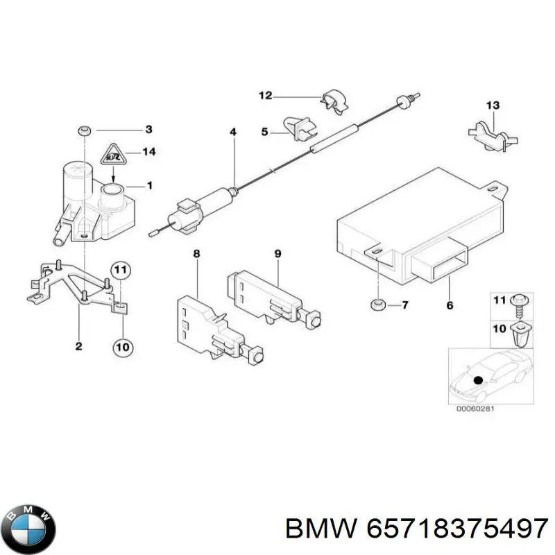 Модуль управління круїз-контролем на BMW 5 (E39)