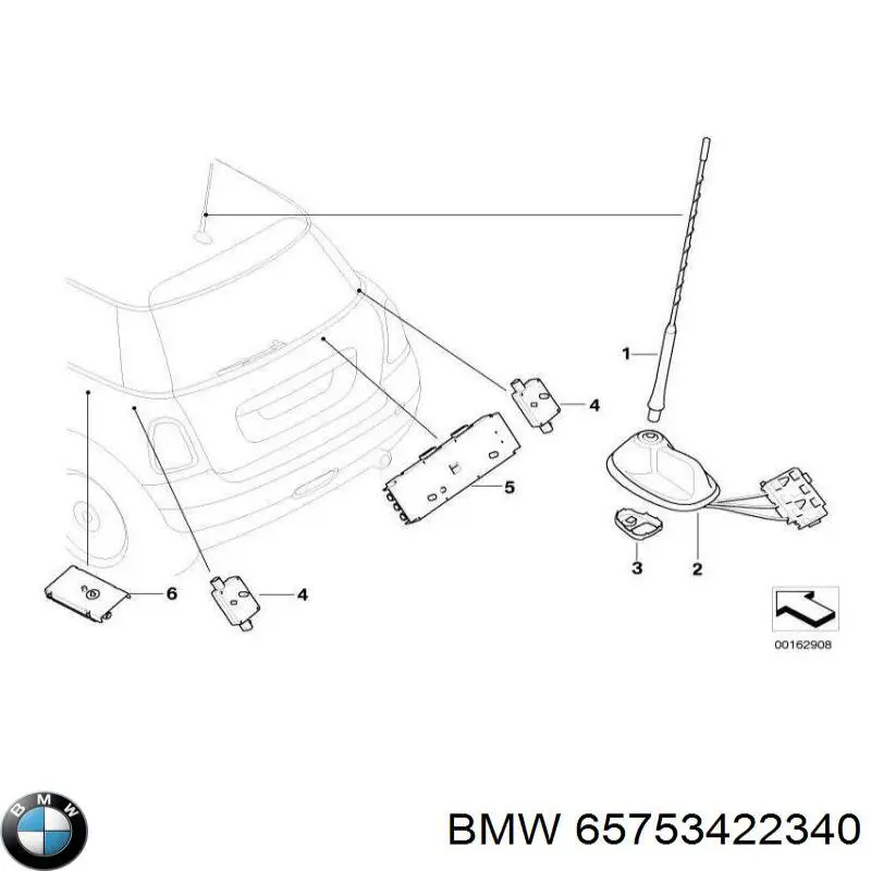 Антена BMW 65203453893 ціна, від 51.01 USD
