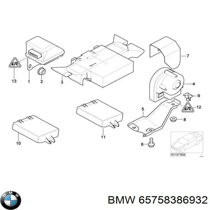 65758386932 BMW Датчик антикрило