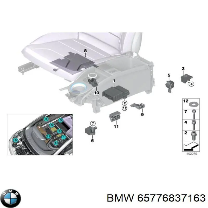 65779484304 BMW Модуль-процесор управління подушки безпеки