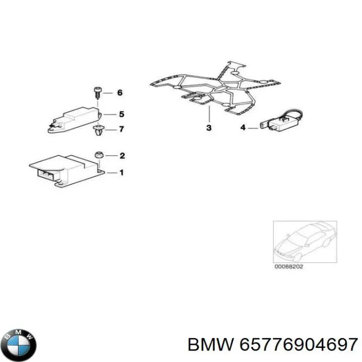 65776904697 BMW Датчик Ейрбег передній