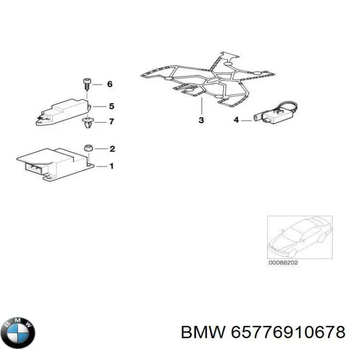 Датчик Ейрбег передній BMW 65776910678 ціна, від 5.52 USD