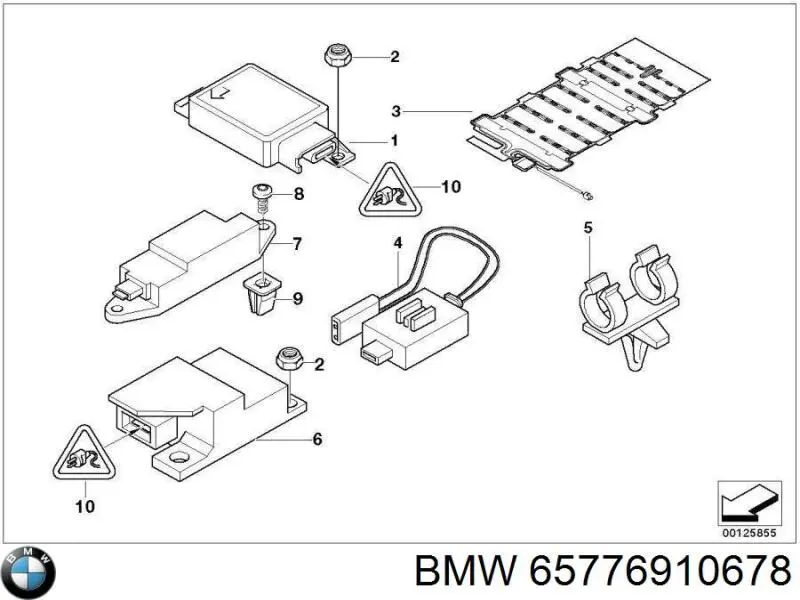 65776910678 BMW Датчик подушки безпеки
