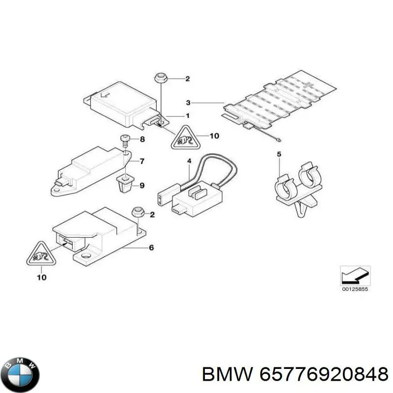 65776920848 BMW модуль-процесор керування подушки безпеки