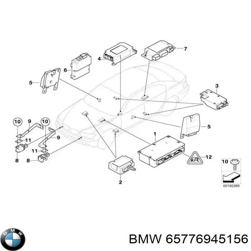 65776945156 BMW модуль-процесор керування подушки безпеки
