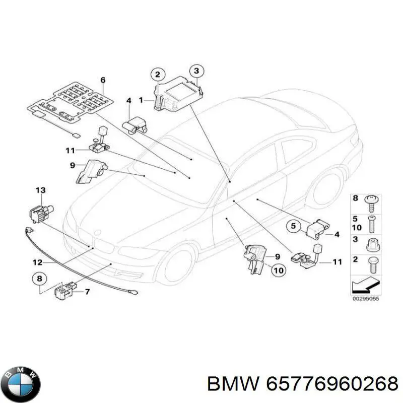 Купити 65779134280 BMW Модуль-процесор керування подушки безпеки