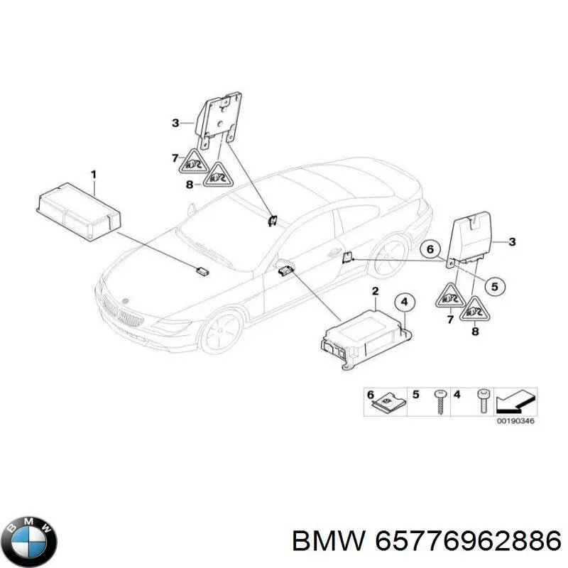Купити 65776962886 BMW Модуль-процесор керування подушки безпеки