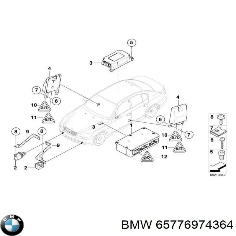 Модуль-процесор керування подушки безпеки BMW 65776974364 ціна, від 10.14 USD