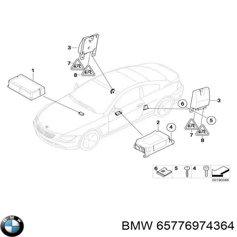 65776974364 BMW Модуль-процесор управління подушки безпеки