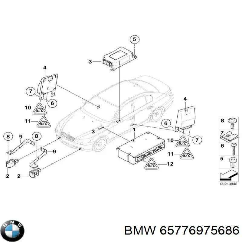 Модуль-процесор керування подушки безпеки BMW 65776975686 ціна, від 63.35 USD