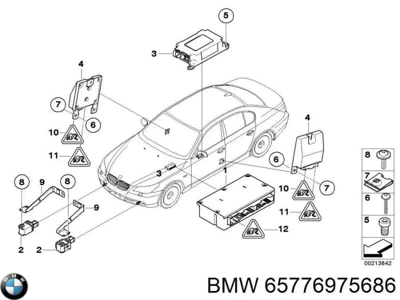 65776957029 BMW модуль-процесор керування подушки безпеки
