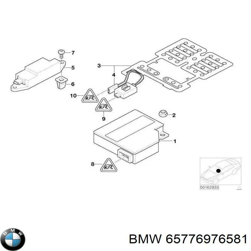 65776976581 BMW модуль-процесор керування подушки безпеки