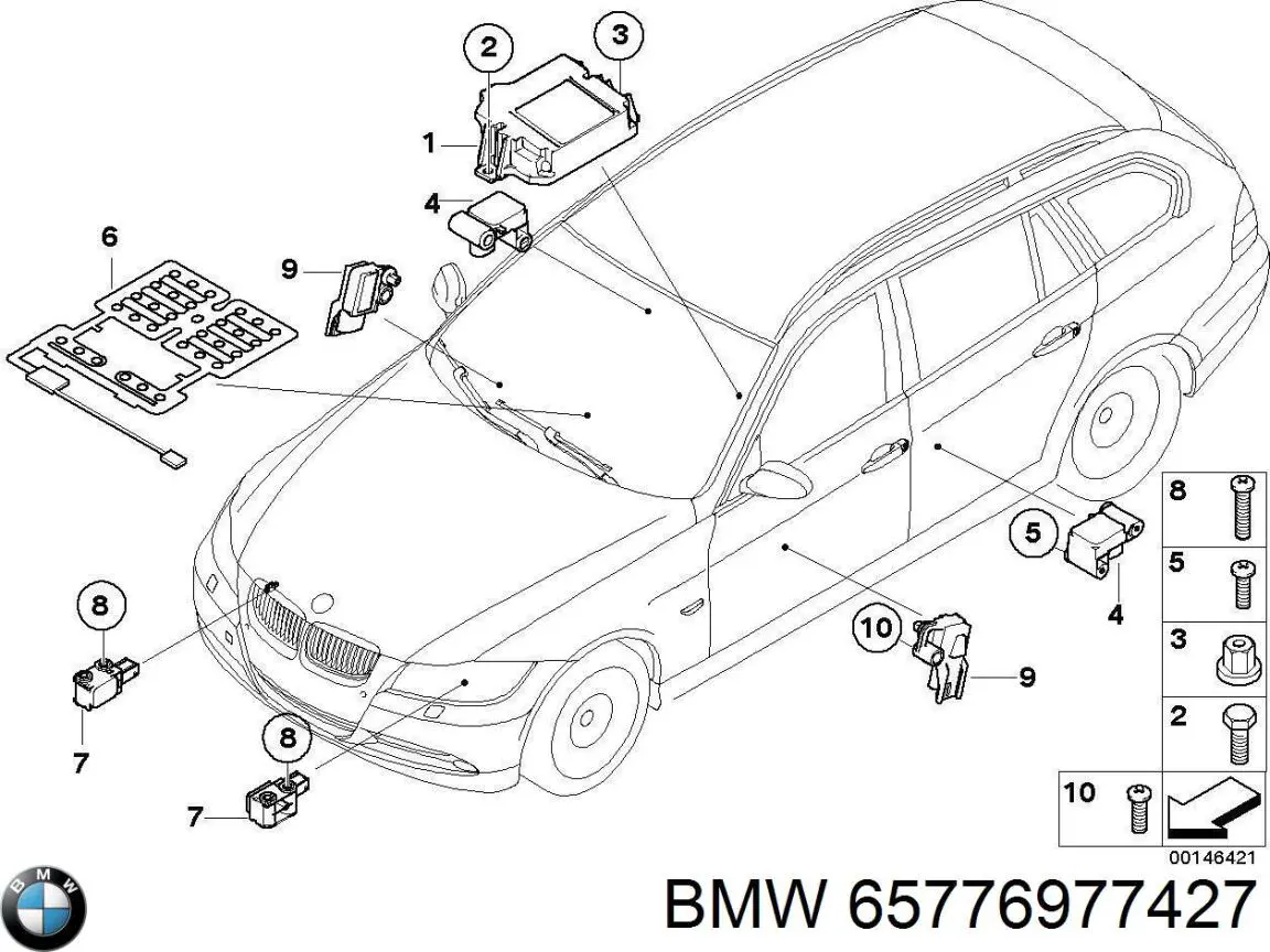 Модуль-процесор керування подушки безпеки BMW 65776977427 ціна, від 14.11 USD