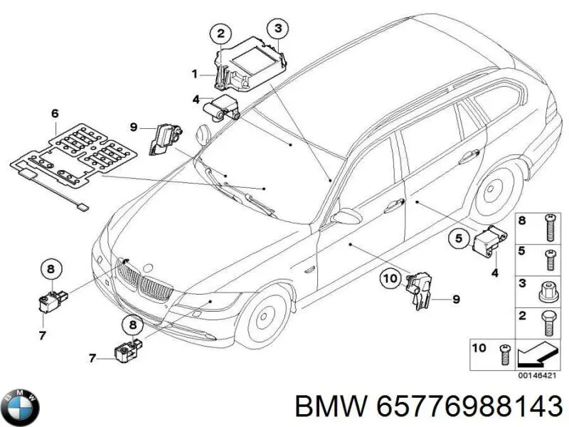 Купити 65776988143 BMW Датчик поздовжнього прискорення