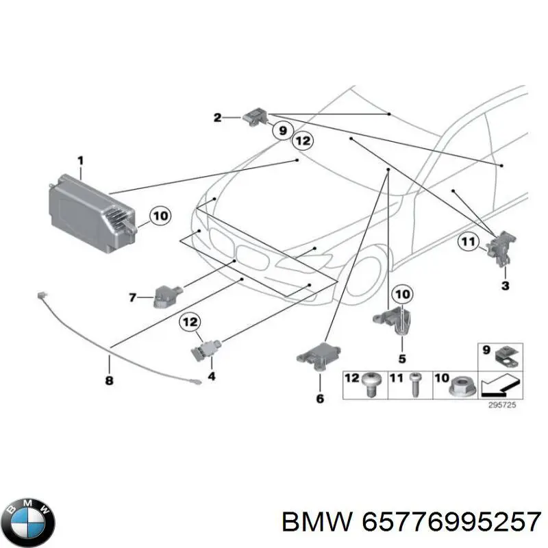 65776995257 BMW Датчик Ейрбег передній