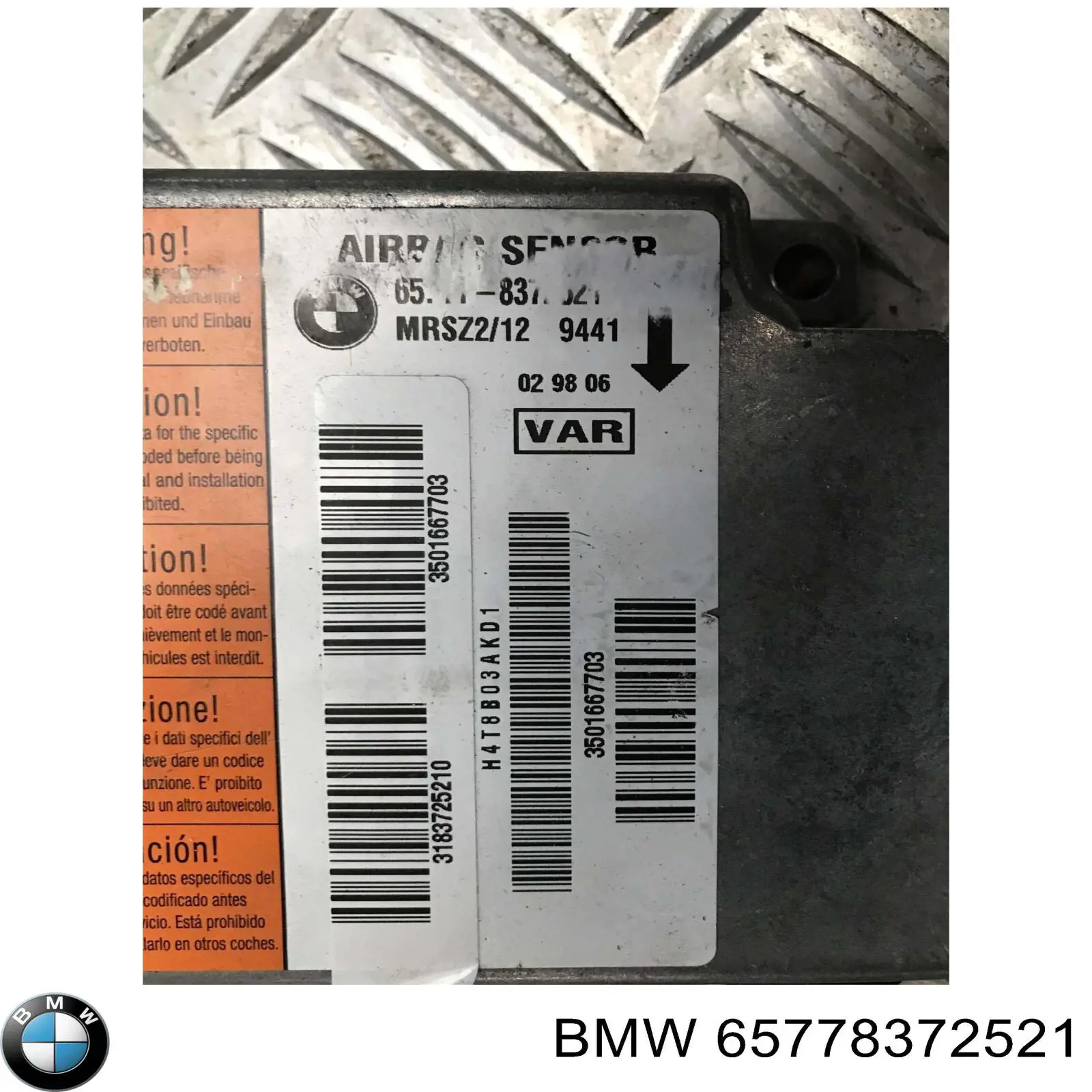 65778372521 BMW модуль-процесор керування подушки безпеки
