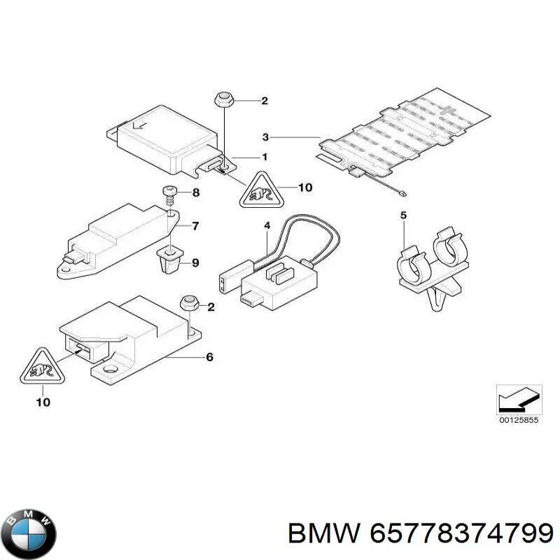 65778374799 BMW модуль-процесор керування подушки безпеки