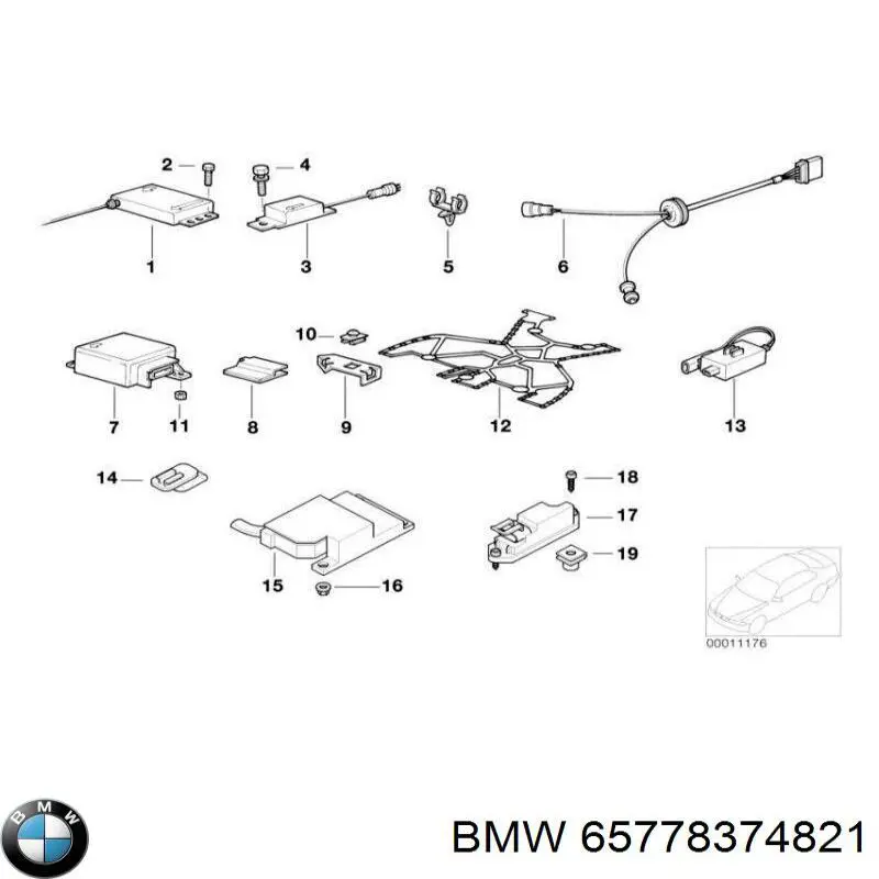 Модуль-процесор керування подушки безпеки 65778374821 BMW