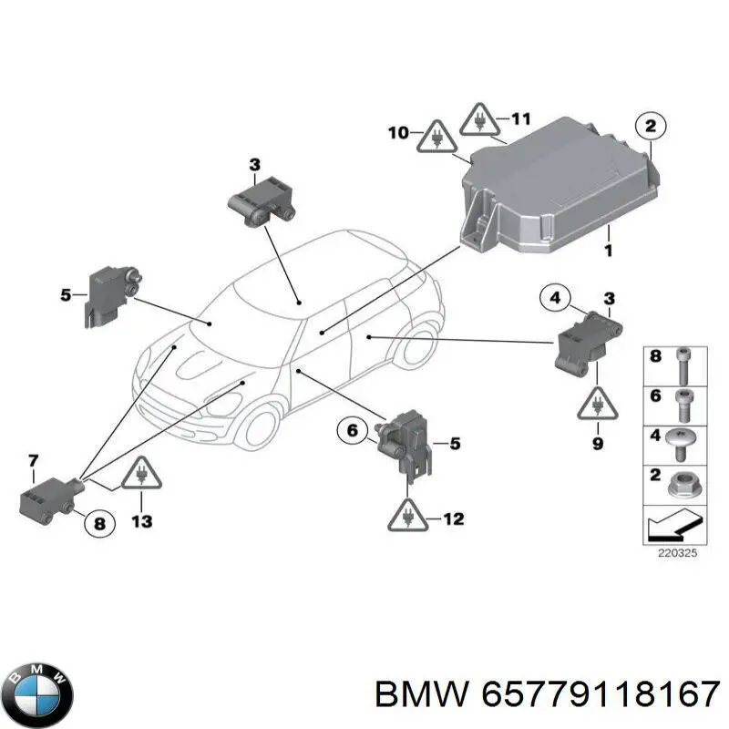 Датчик AIRBAG бічний 65779118167 BMW